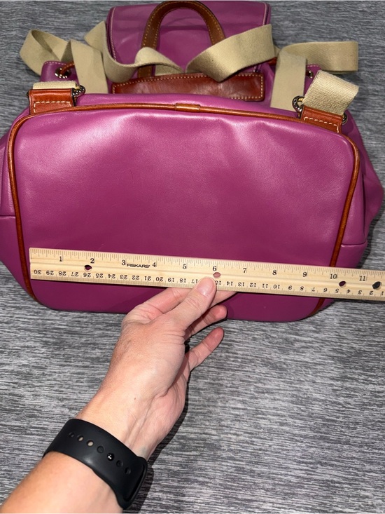Dooney & Bourke Magenta Wexford Large Backpack with Brown Trim main image 10